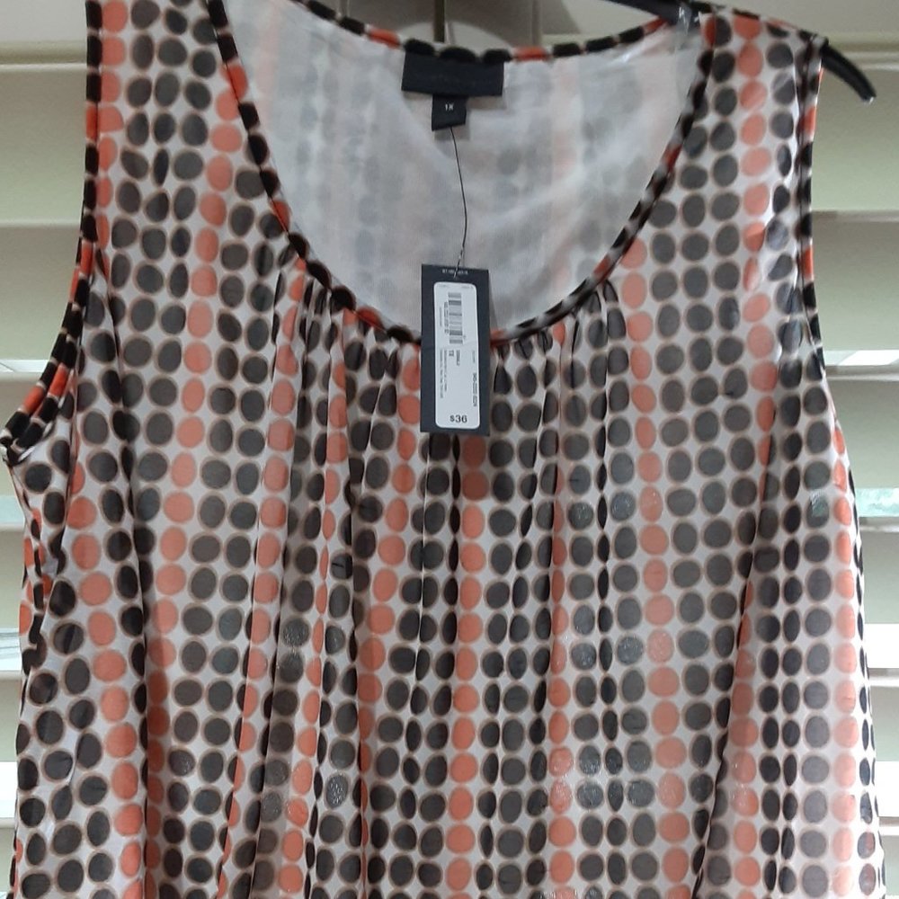 New Black & Light Orange Tank Top